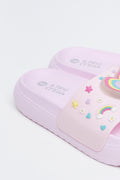Pink Heart Print Pool Slides (3)