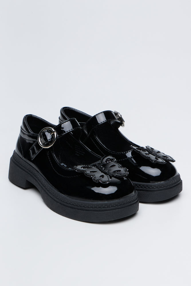 Black Butterfly Mary Jane Shoes