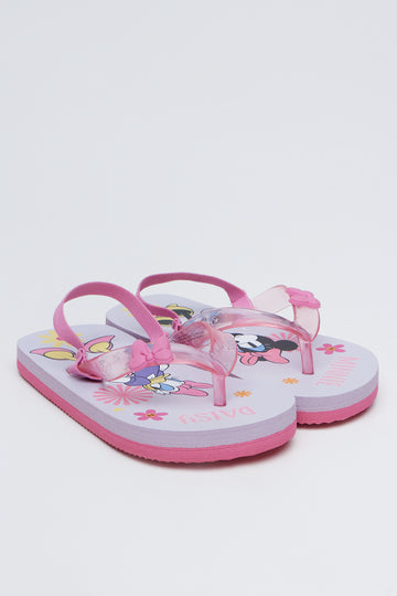 Lilac Minnie & Daisy Flip Flops
