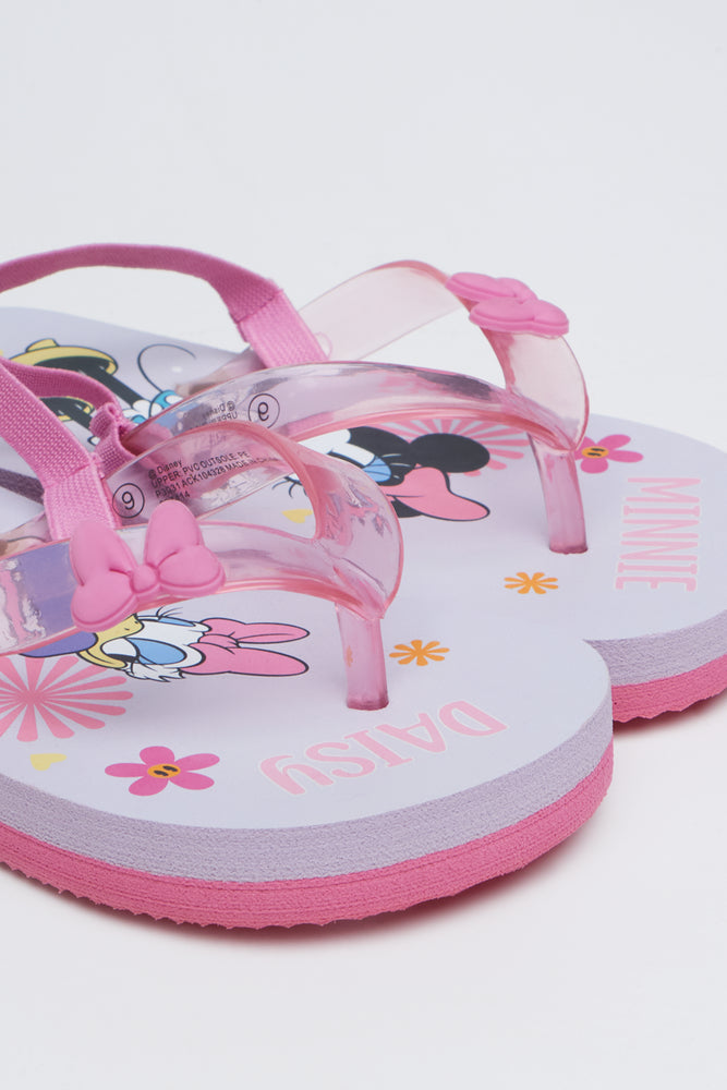 Lilac Minnie & Daisy Flip Flops (2)