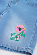 Rugby Mascot Denim Shorts (1)