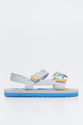Grey Shark Print Toddler Sandals (1)