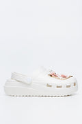 White Floral Embellished Clogs (1)