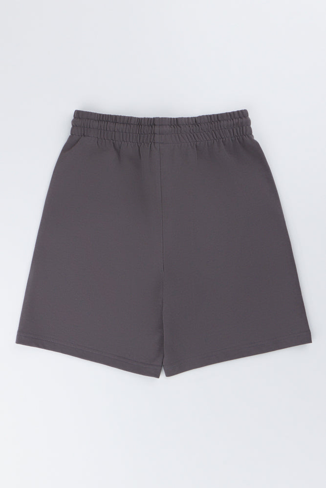 Grey Heavyweight Knit Shorts (2)