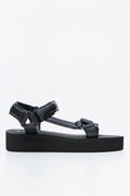 Black Padded Sport Sandals (1)