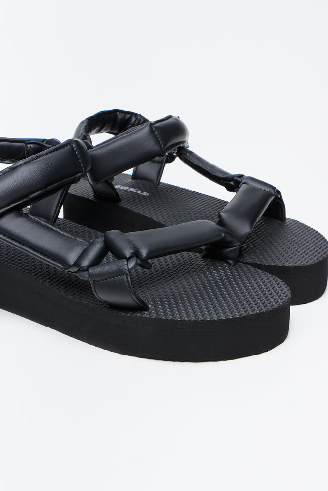 Black Padded Sport Sandals (2)