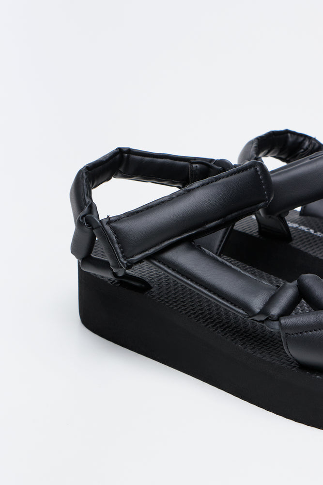 Black Padded Sport Sandals (3)