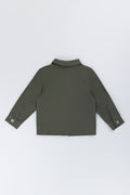Olive Green Twill Zip Jacket (2)
