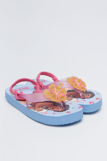 Blue Moana Light Up Flip Flops
