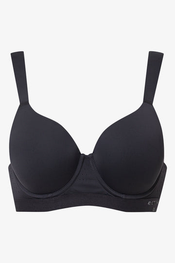 Black Medium Impact Sports Bra