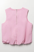 Pink Sleeveless Bubble Top (3)
