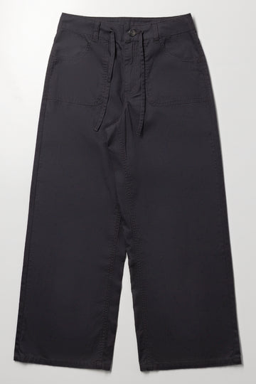 Wide Leg Cotton Drawcord Pants