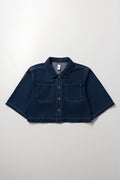 Girls Dark Wash Denim Jacket