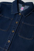 Girls Dark Wash Denim Jacket (1)