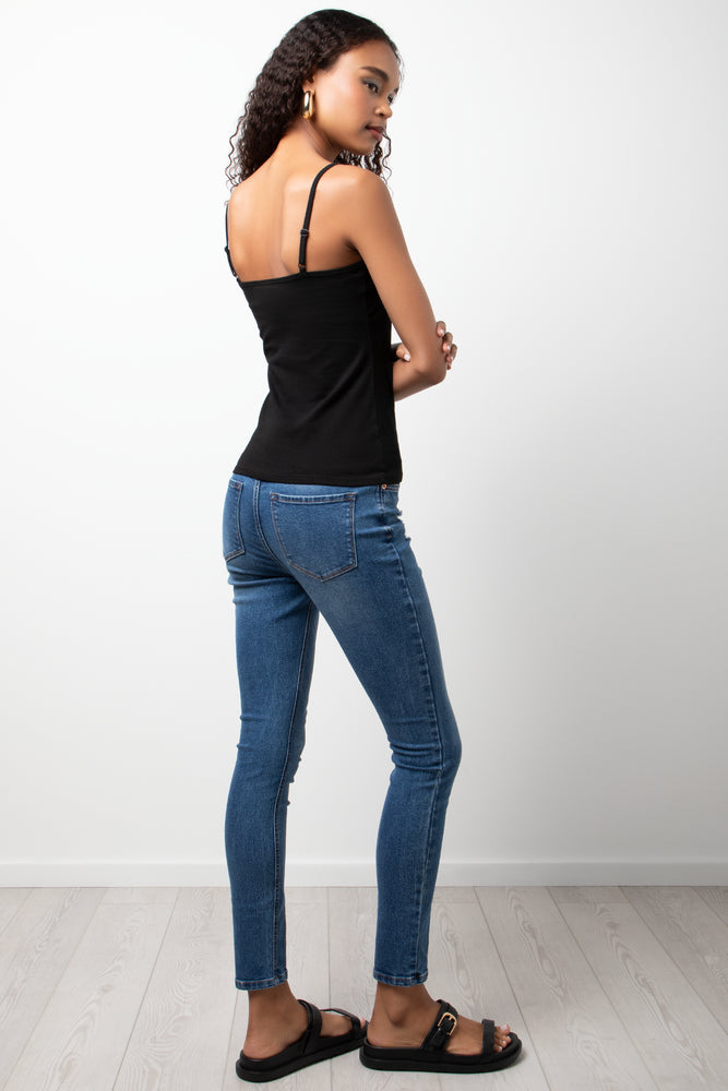 Versatile Fitted Black Cami Top (2)