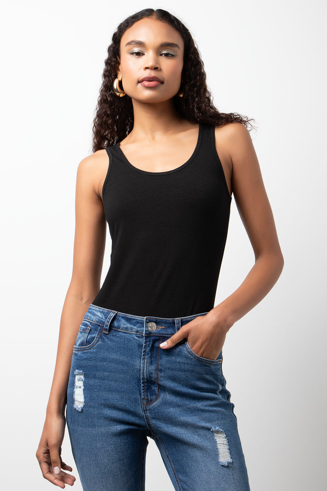 Black Fitted Sleeveless Vest