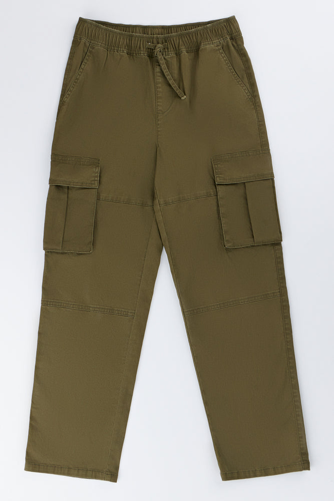 Olive Green Cargo Utility Pants