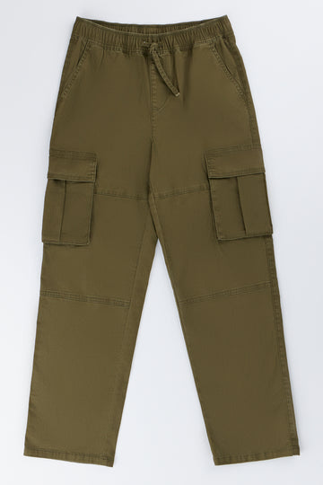 Olive Green Cargo Utility Pants