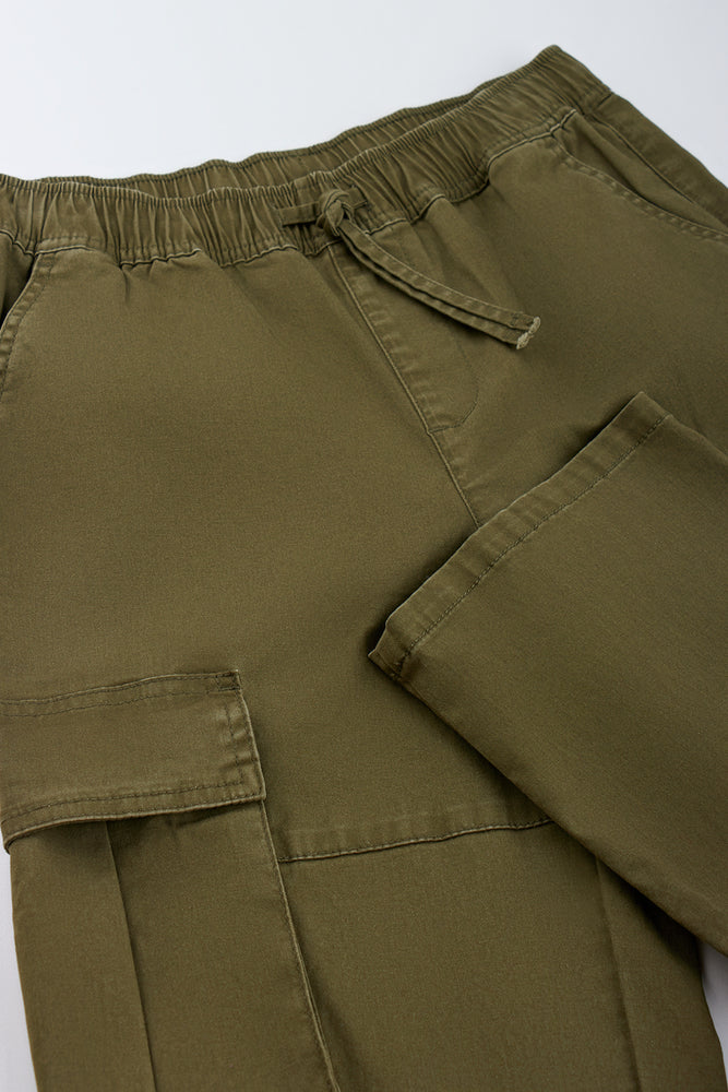 Olive Green Cargo Utility Pants (1)