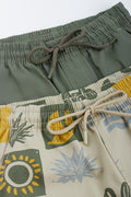 2 Pack Graphic And Fatigue Woven Shorts (1)