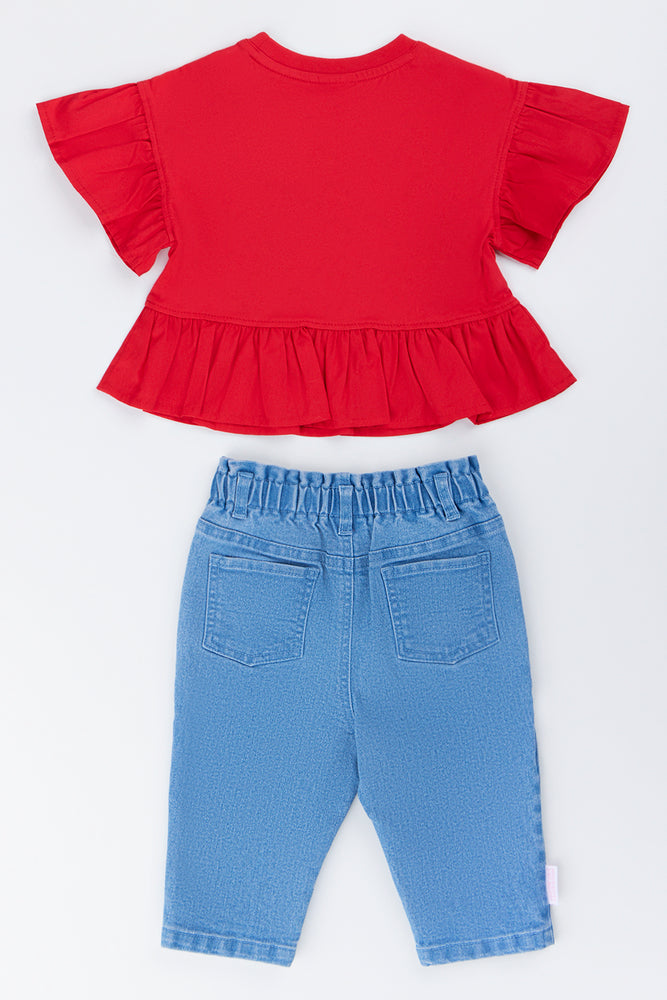 Red Hello Kitty Ruffle Outfit (2)