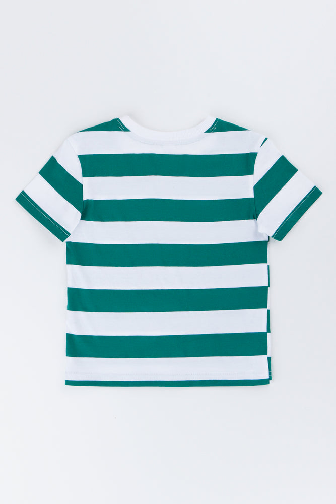 Green White Stripe T-Shirt (2)