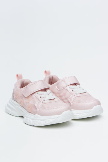 Pink Flower Detail Active Trainers