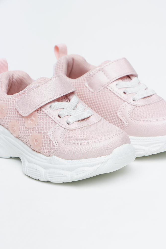 Pink Flower Detail Active Trainers (2)