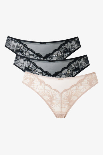 3 Pack Lace Mesh Bikini