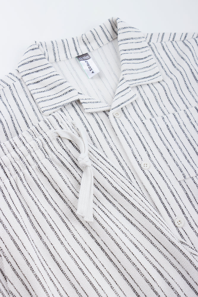 Striped Short Sleeve Shirt Set (1)