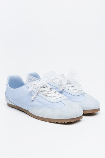 Dusty Blue Pearl Charm Sneakers