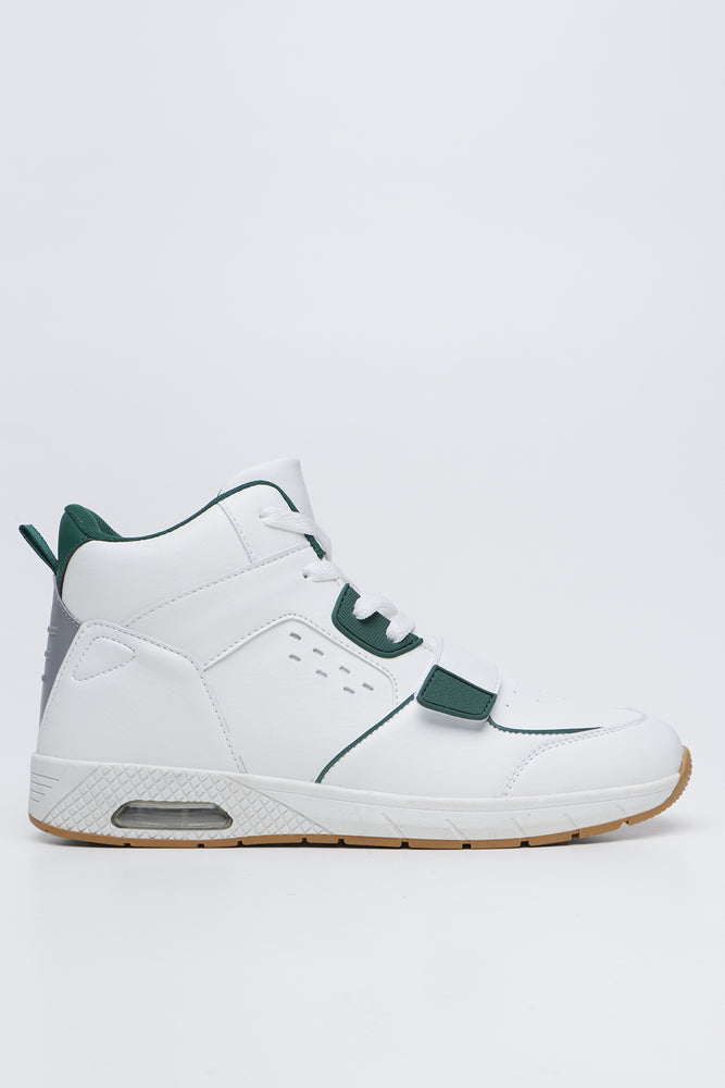 White Velcro High Top Sneakers (1)