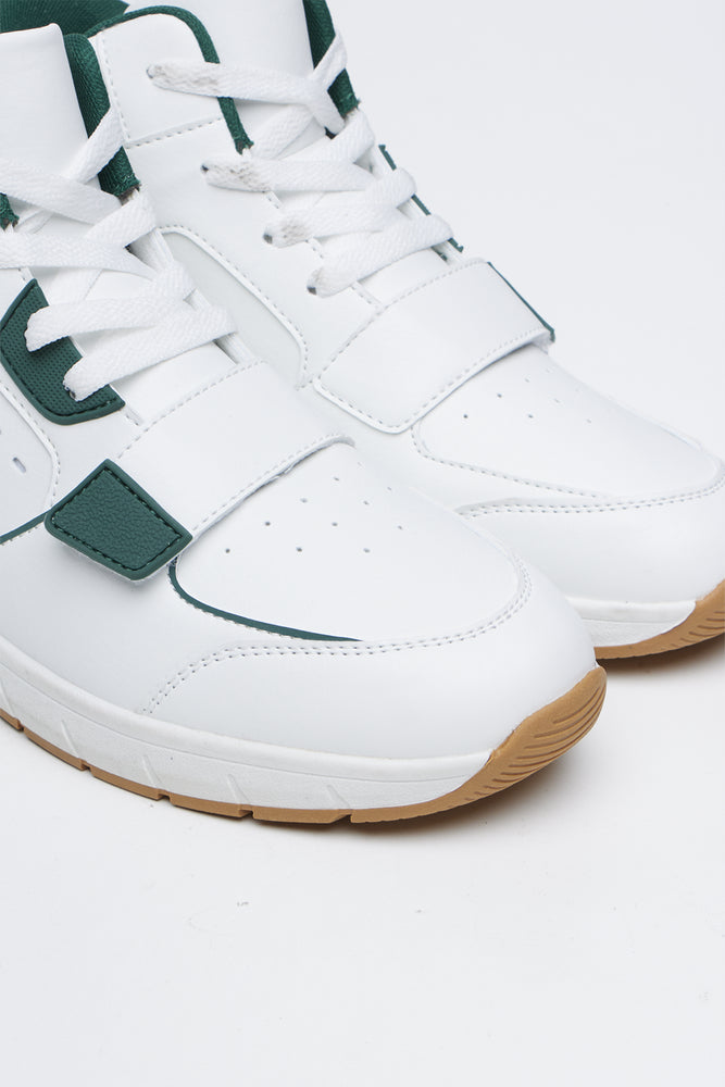 White Velcro High Top Sneakers (2)