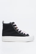 Black Embellished High Top Sneakers (1)