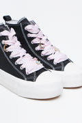Black Embellished High Top Sneakers (2)