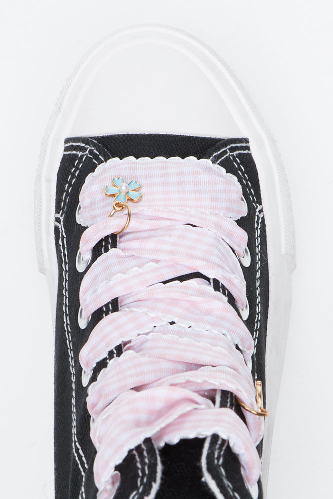 Black Embellished High Top Sneakers (4)