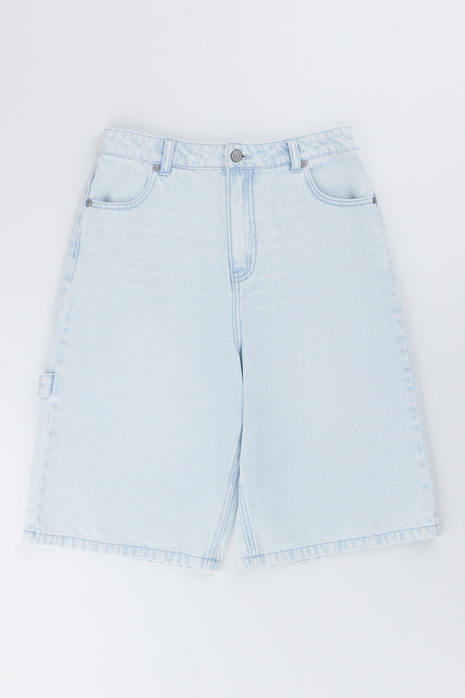 Light Blue Denim Bermuda Shorts
