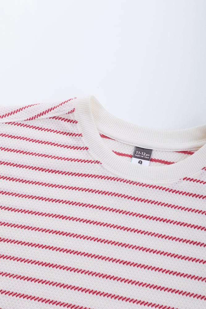 Short Sleeve Striped Relaxed Fit T-Shirt (1)