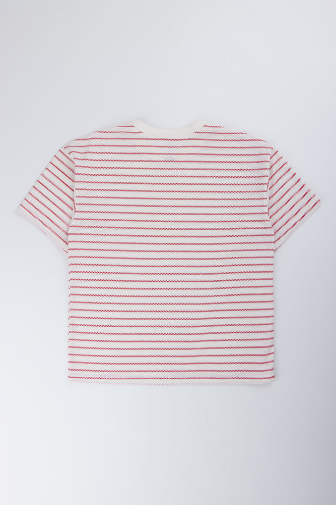 Short Sleeve Striped Relaxed Fit T-Shirt (2)