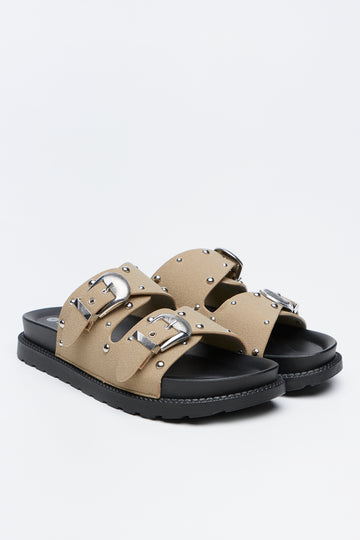 Studded Chunky Buckle Sandals
