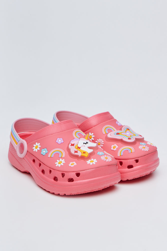 Unicorn Light Up Cerise Clogs