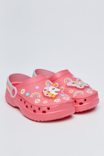 Unicorn Light Up Cerise Clogs
