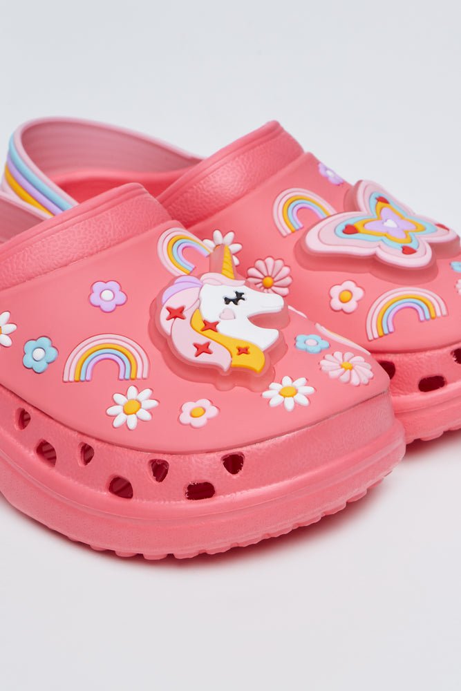 Unicorn Light Up Cerise Clogs (2)