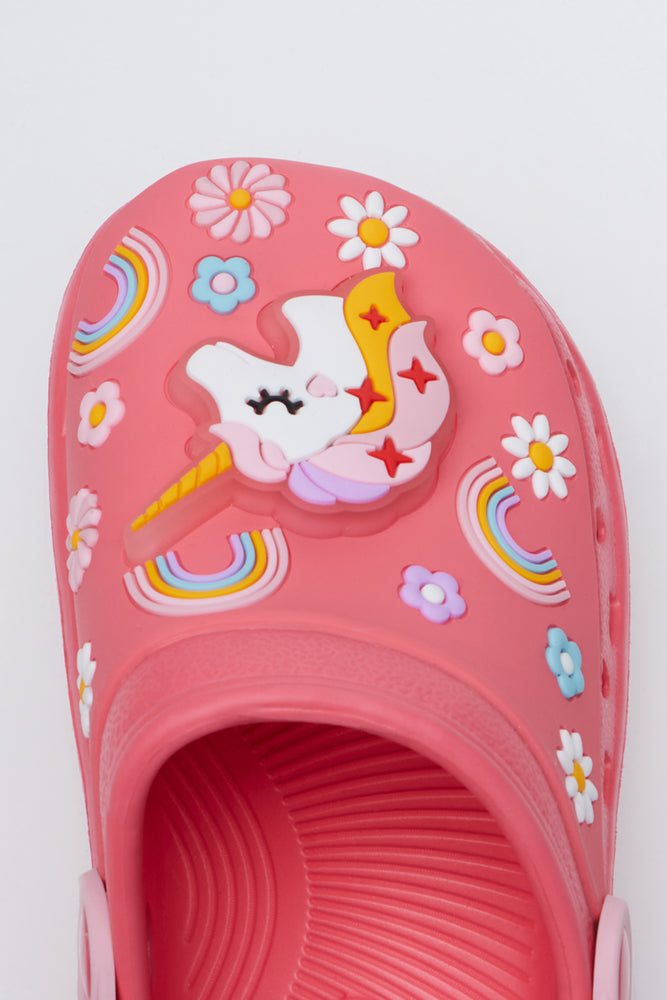 Unicorn Light Up Cerise Clogs (4)