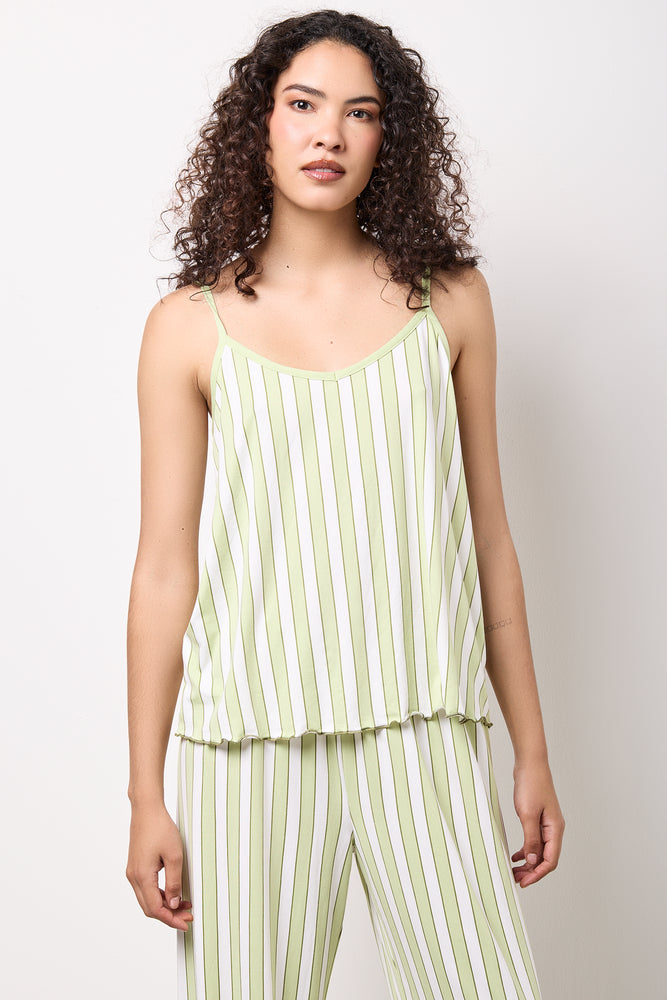 Green Striped Cami Lounge Set