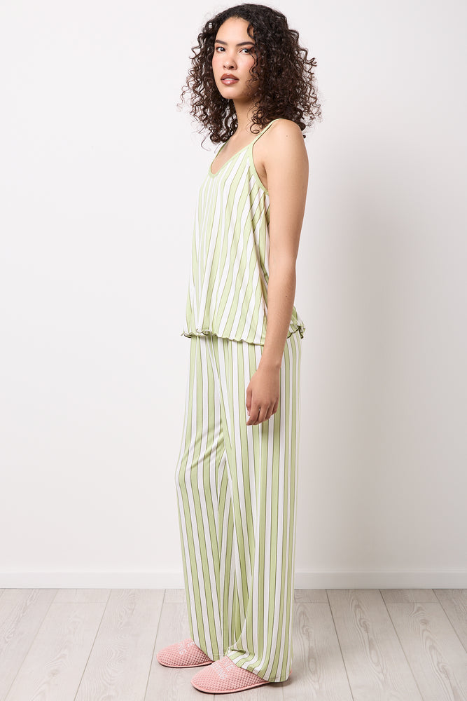 Green Striped Cami Lounge Set (1)