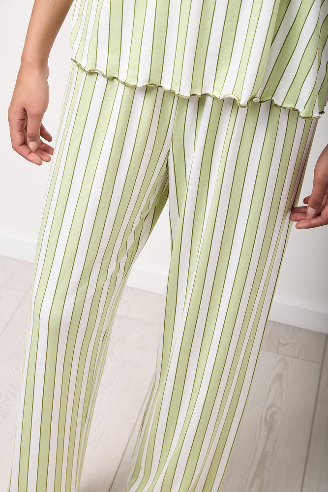 Green Striped Cami Lounge Set (7)