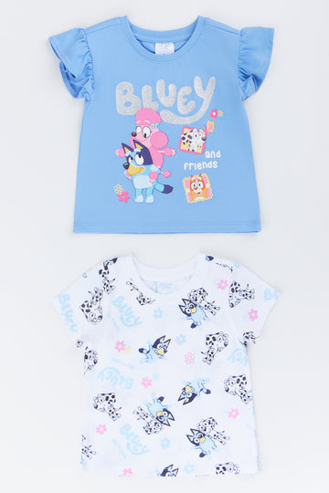 2 Pack Bluey Print T-Shirt
