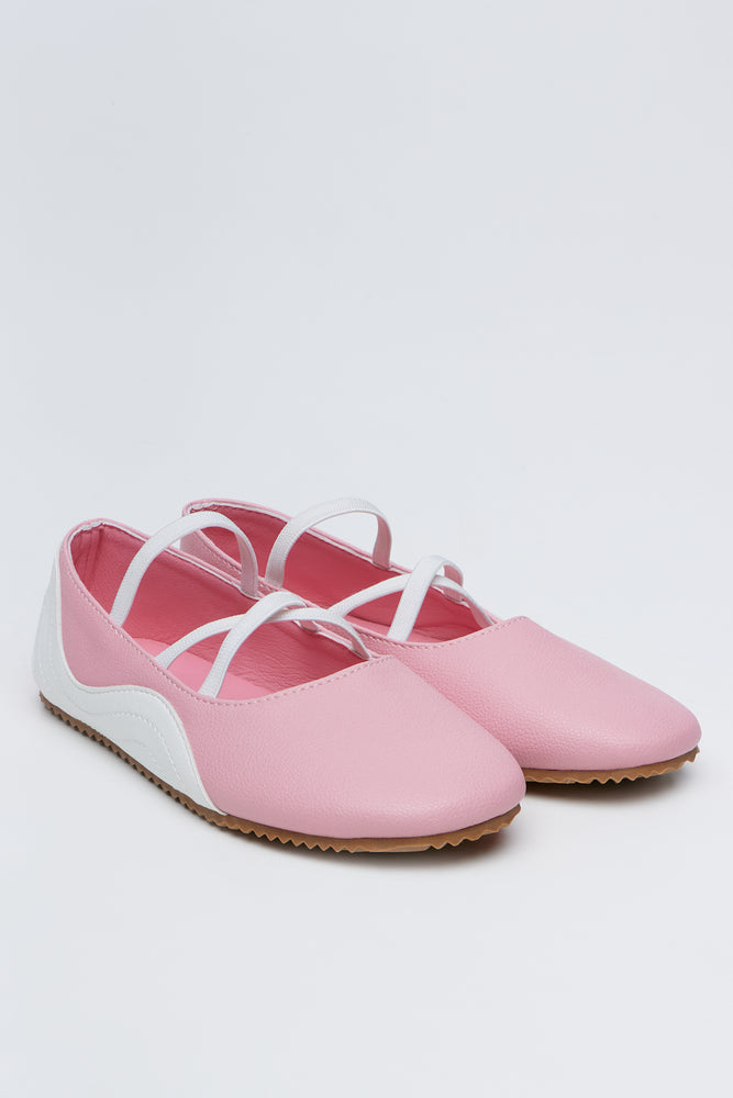 Pink Sporty Ballet Pumps