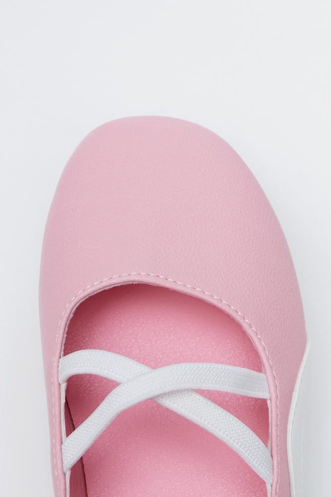 Pink Sporty Ballet Pumps (4)
